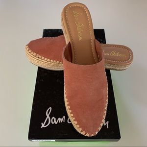 Sam Edelman Women’s Size 8 Austin Rose Suede Espadrille Mules